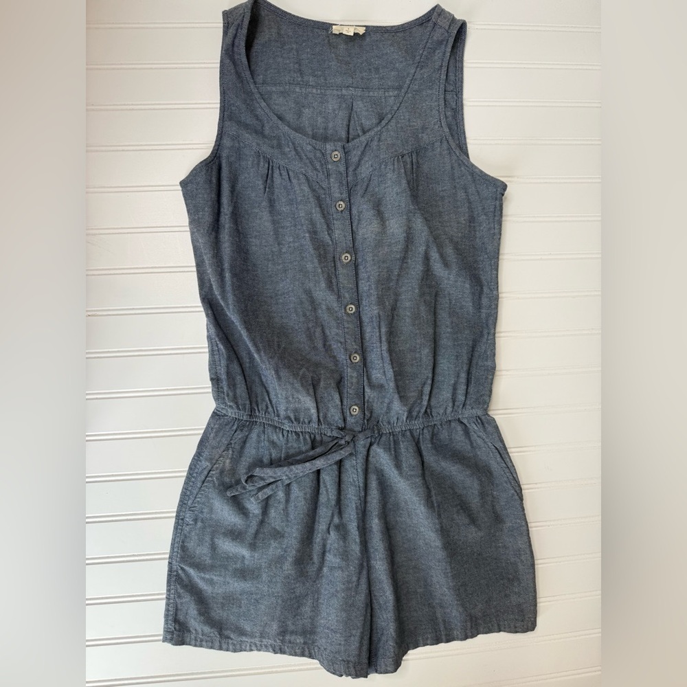 AG Adriano Goldschmied Chambray Romper Shorts Women’s Small NEW No Tags 1327